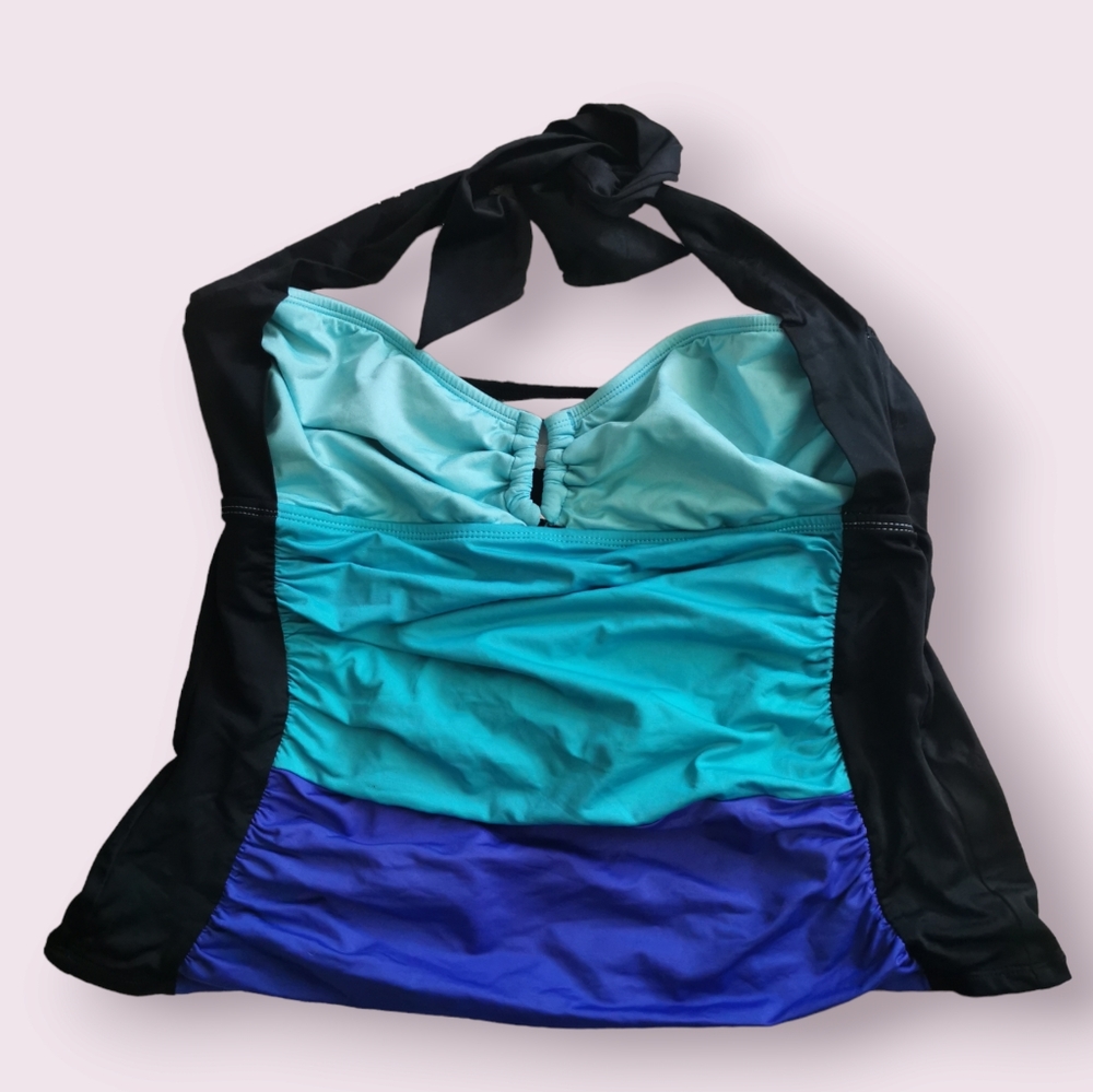 a.n.a. Colorblock halter tankini, 16